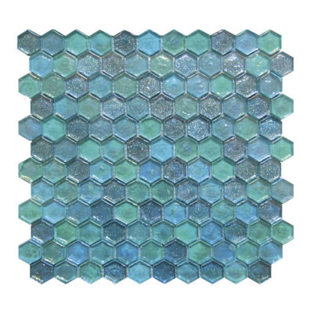 QC Chelsea 12" x 12" Glass Hex Mosaic