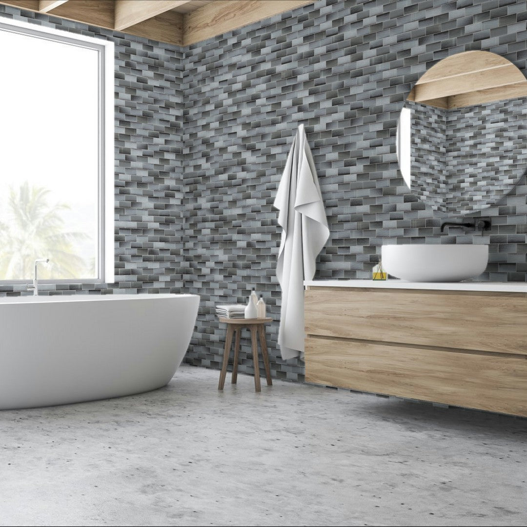 Qualis-Ceramica-Chelsea-12-x-12-Glass-2x4-Linear-Brick-Pattern-Mosaic-Dark-Grey-