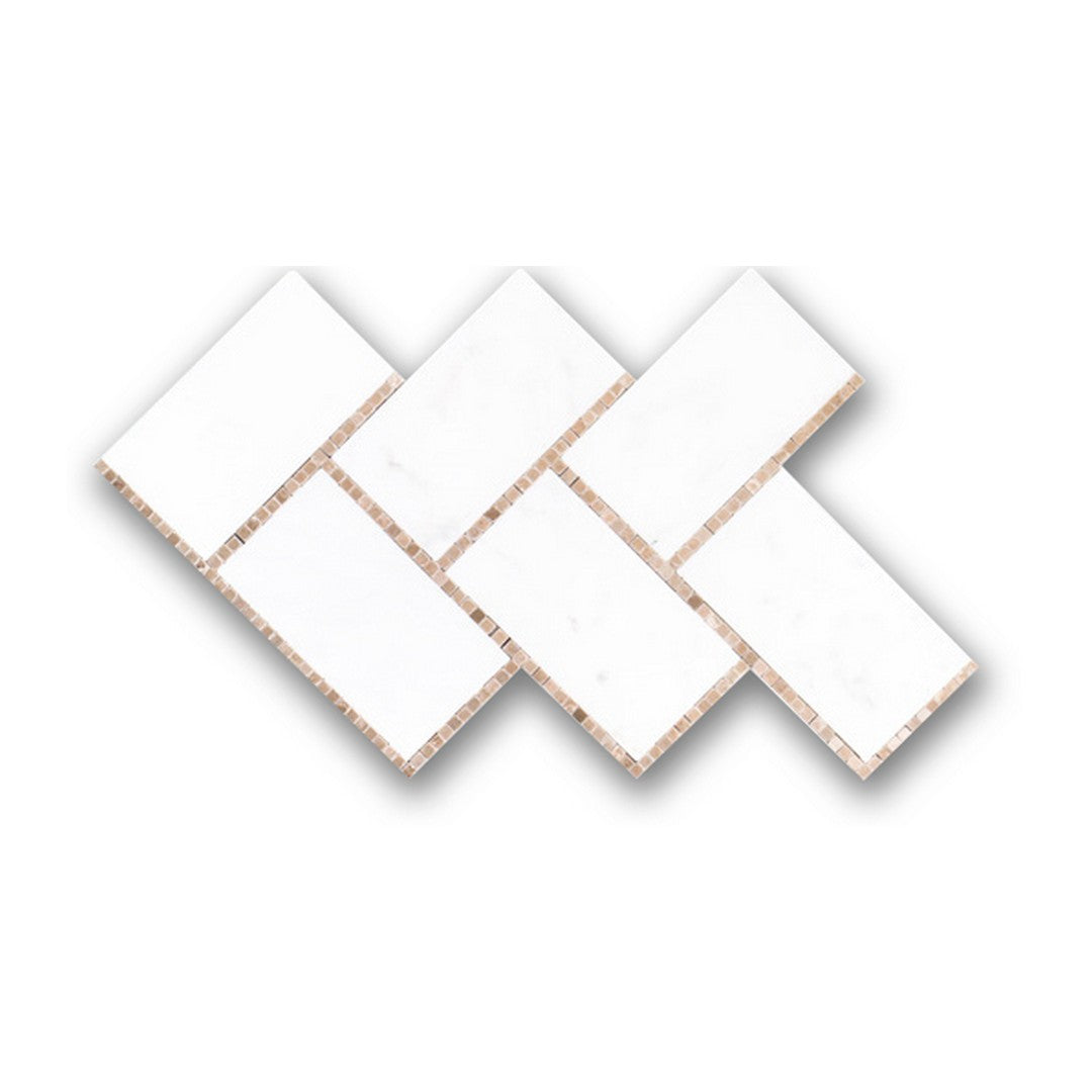 Qualis Ceramica Hamptons 6" x 10" Natural Stone Knoll Mosaic