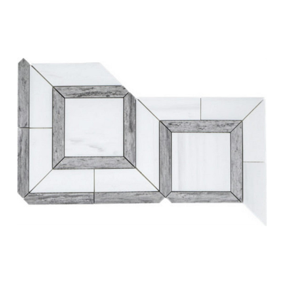 Qualis Ceramica Hamptons 9" x 15" Natural Stone Township Mosaic