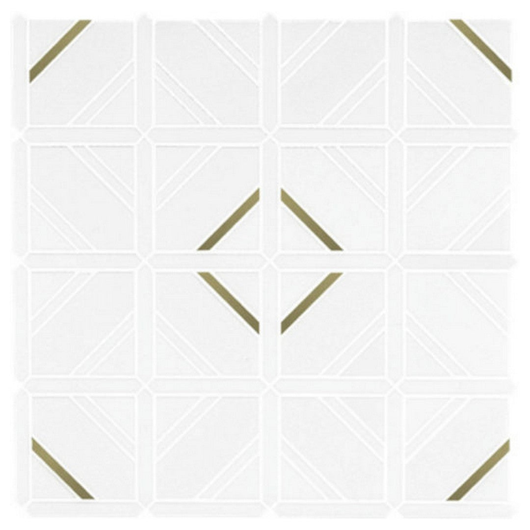 Qualis Ceramica Hamptons 13" x 13" Natural Stone Halo Mosaic