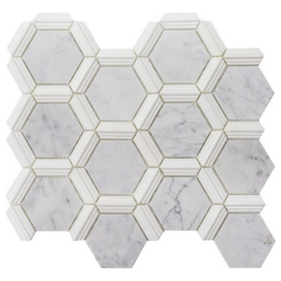 Qualis Ceramica Hamptons 12" x 12" Natural Stone Ashen Mosaic