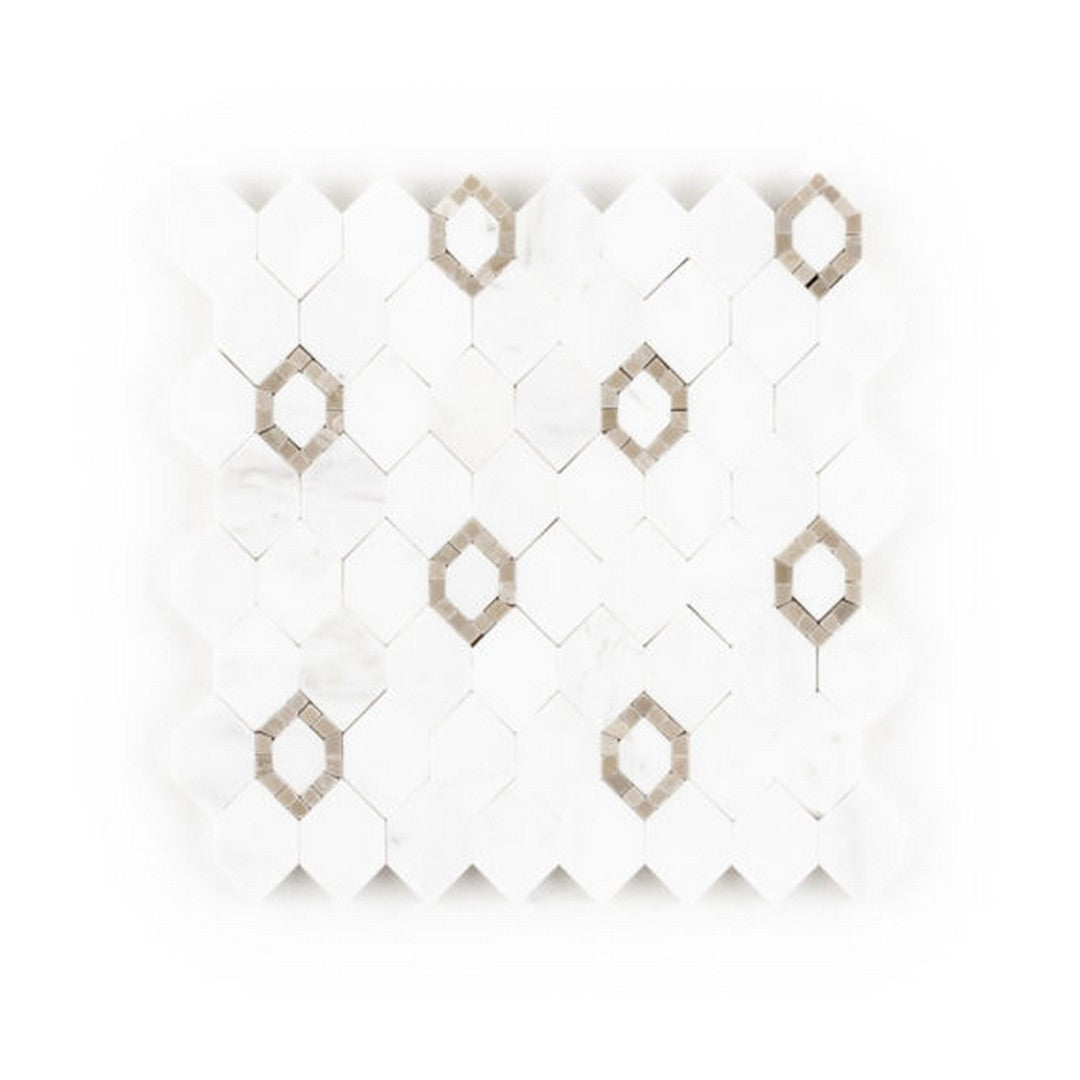 QC Hamptons 8" x 8" Marble Daffodil Mosaic