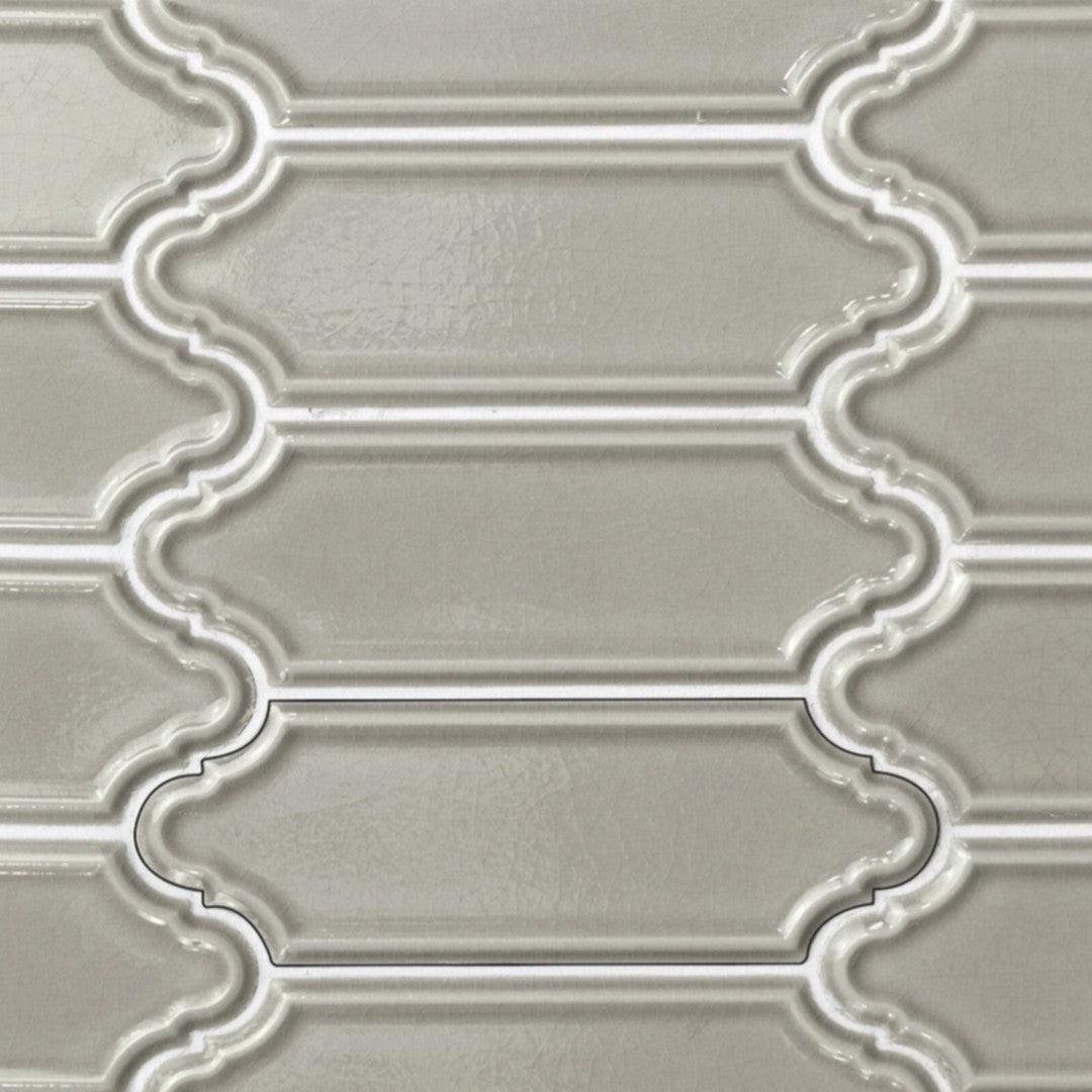 Rickert Ape Hamptons Mecox 11.02" x 11.02" Glossy Ceramic 2x6" Mosaic