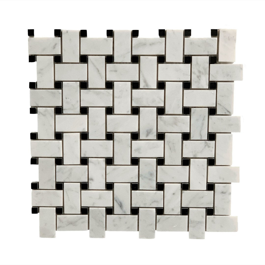 Rickert Carrara 12" x 12" Polished Marble Mosaic