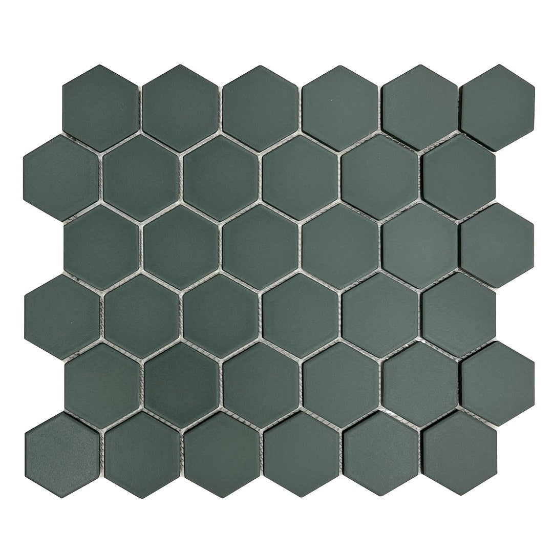 Rickert 11.10" x 12.80" Matte Porcelain 2" Hexagon Mosaic