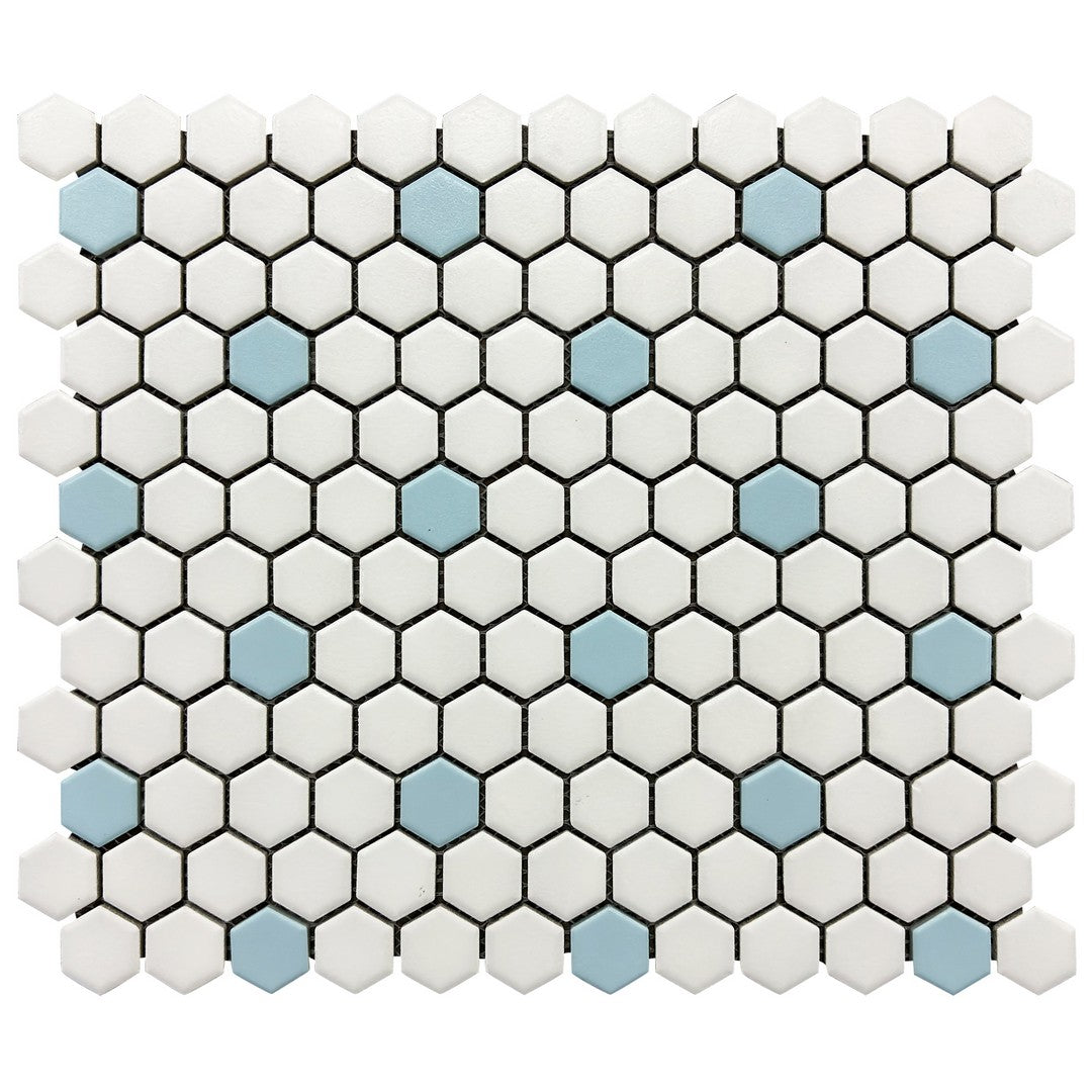 Rickert 10.2" x 11.8" Matte Porcelain 1" Hexagon Mosaic