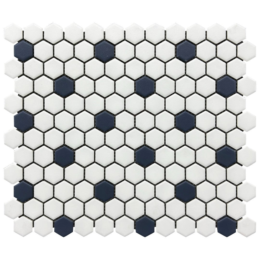 Rickert 10.2" x 11.8" Matte Porcelain 1" Hexagon Mosaic