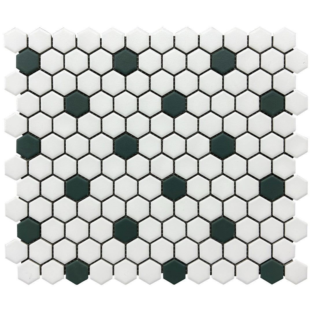 Rickert 10.2" x 11.8" Matte Porcelain 1" Hexagon Mosaic