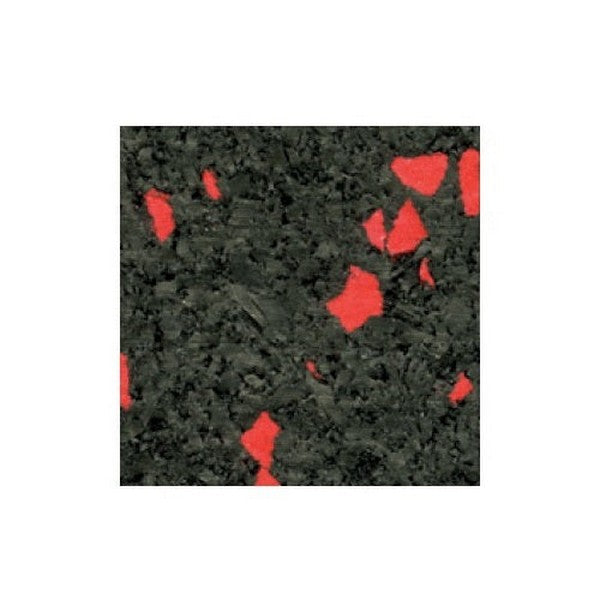 Flexco Prime Sports 36" x 36" Smooth 0% Black Chip Color Rubber Square Tile 4mm