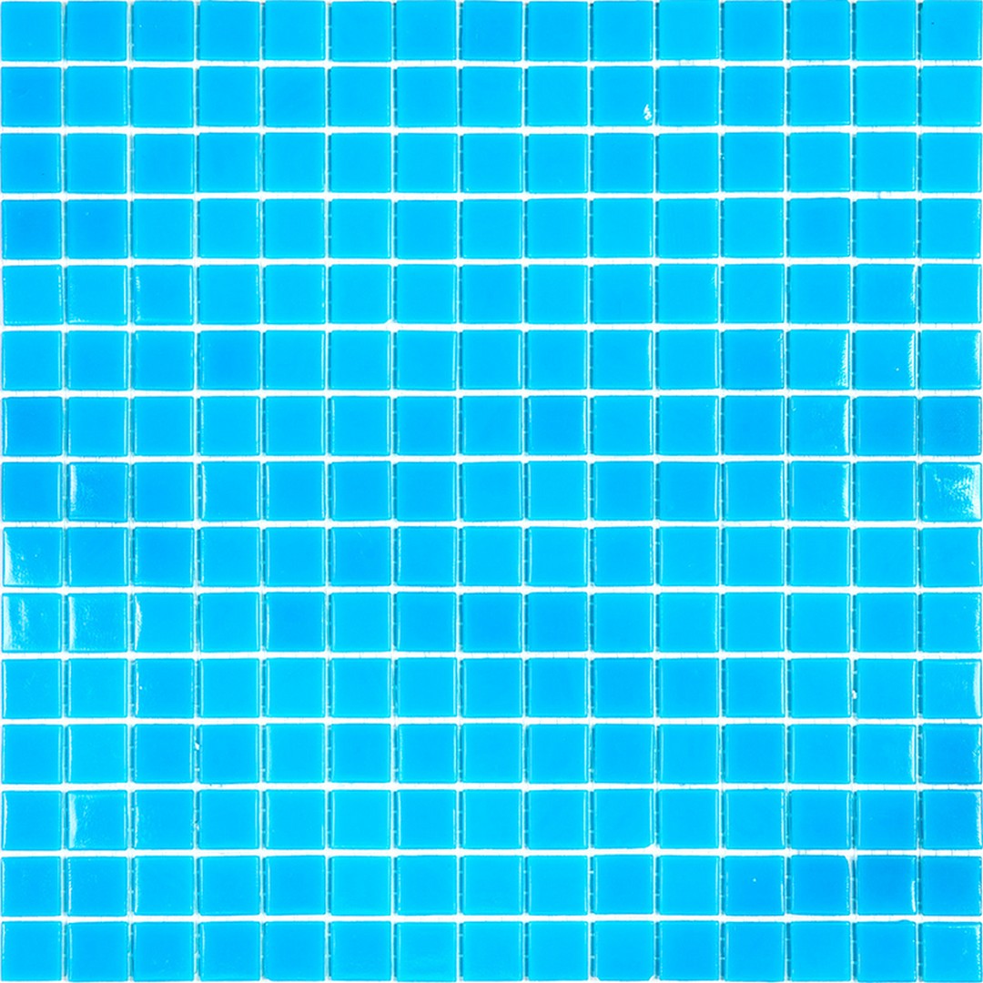 MiR Alma Solid Color Sandy Blue 12" x 12" Glass 0.8" Mosaic