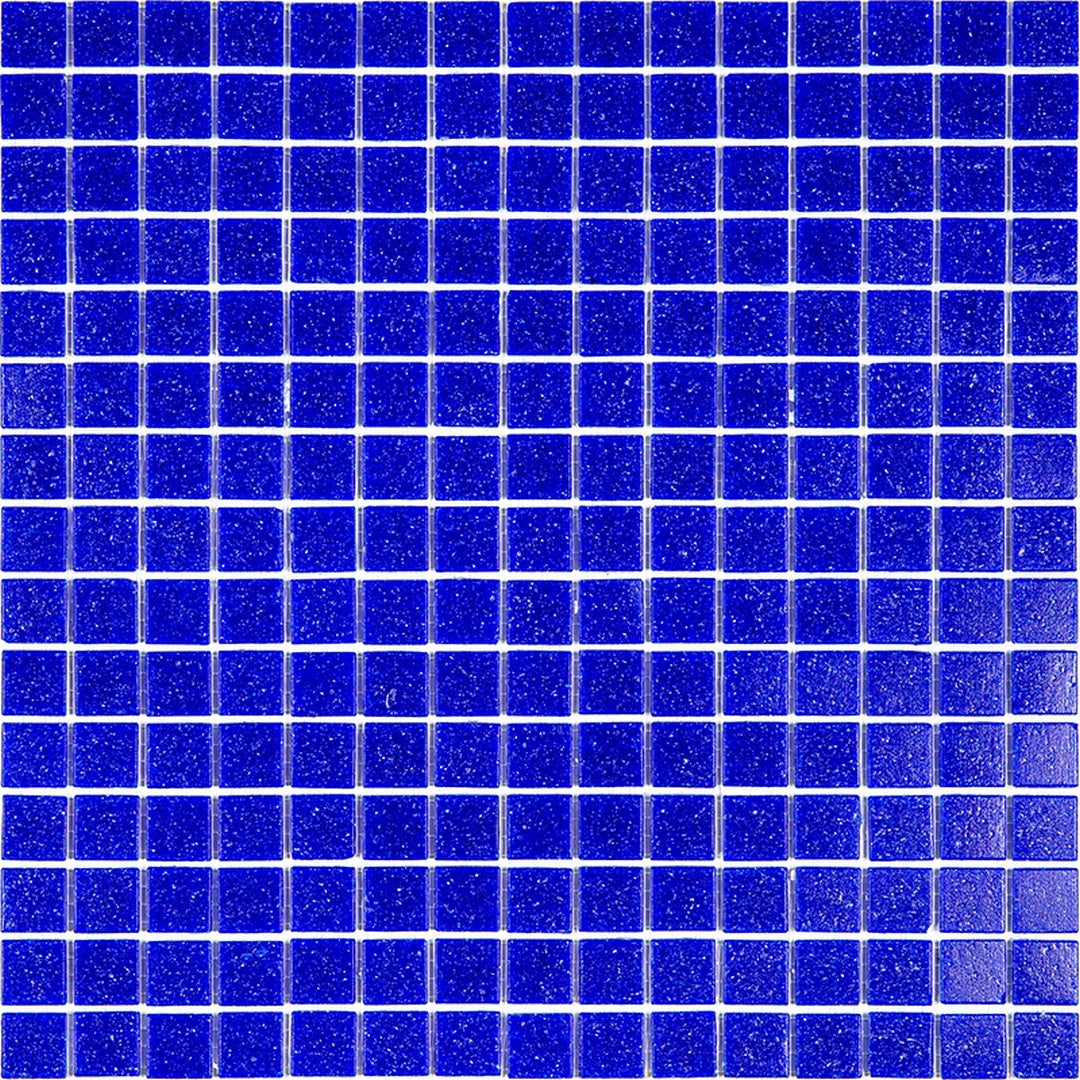 MiR Alma Solid Color Sandy Blue 12" x 12" Glass 0.8" Mosaic