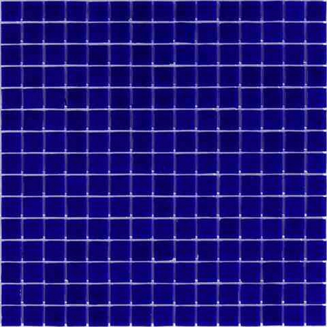 MiR Alma Solid Color Sandy Blue 12" x 12" Glass 0.8" Mosaic