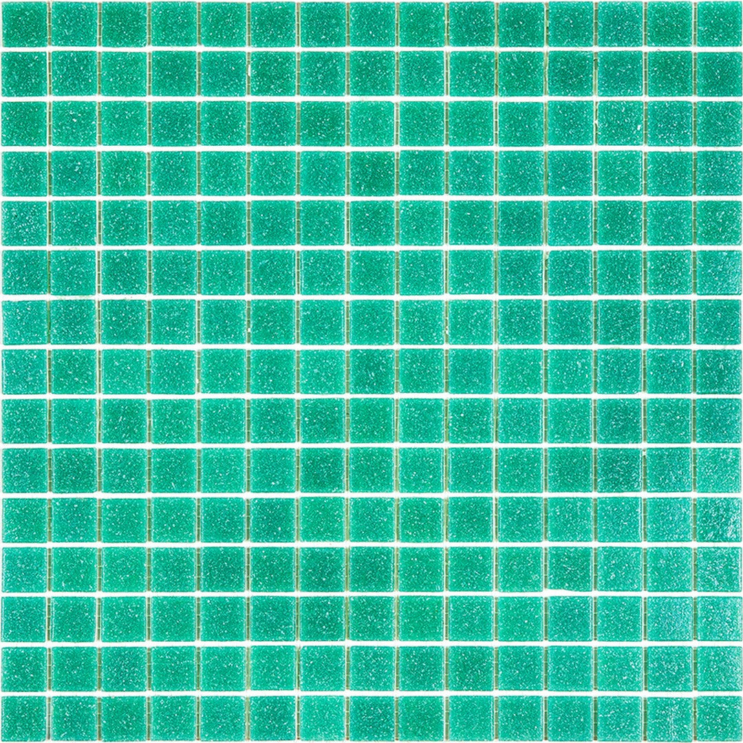 MiR Alma Solid Color Sandy Green 12" x 12" Glass 0.8" Mosaic
