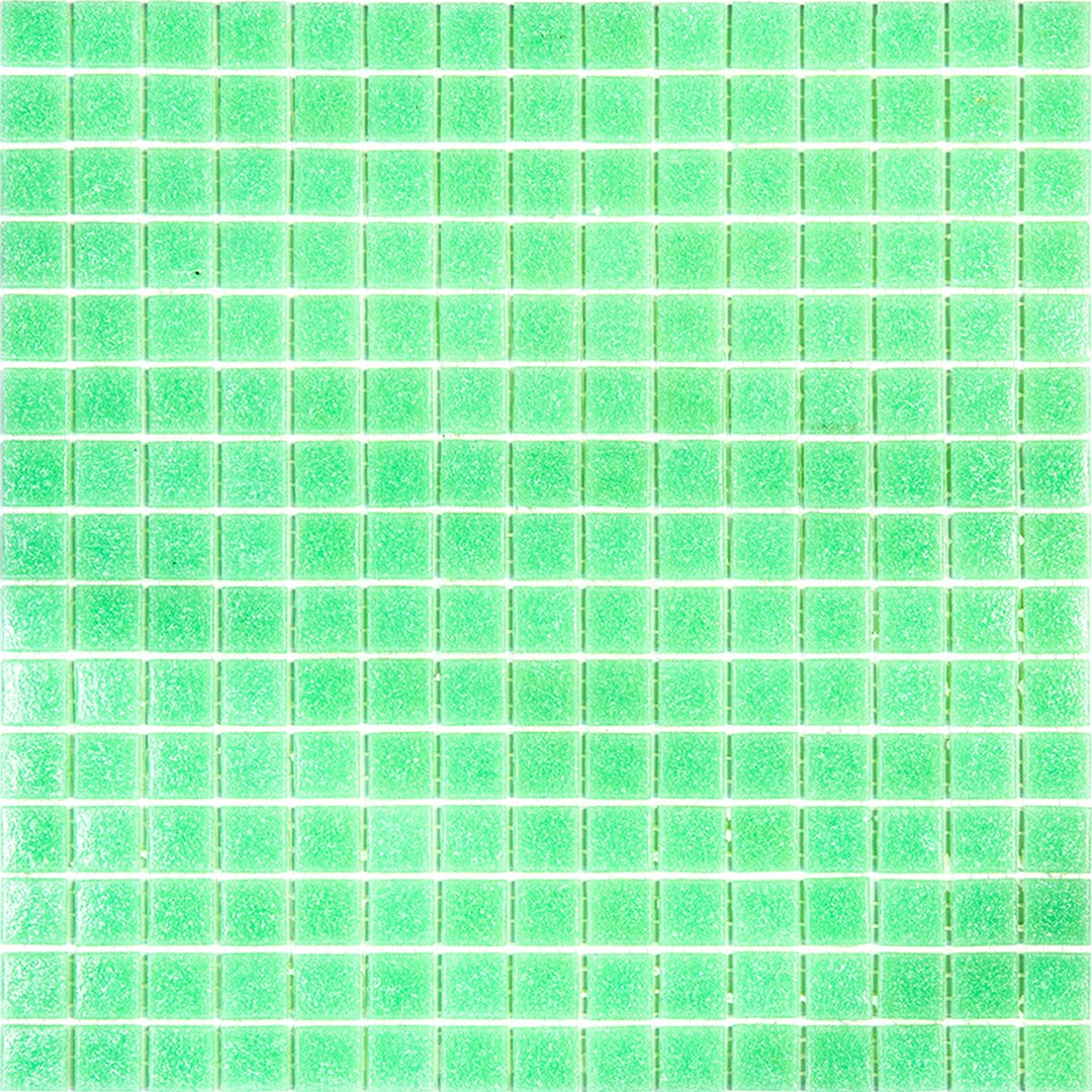 MiR Alma Solid Color Sandy Green 12" x 12" Glass 0.8" Mosaic
