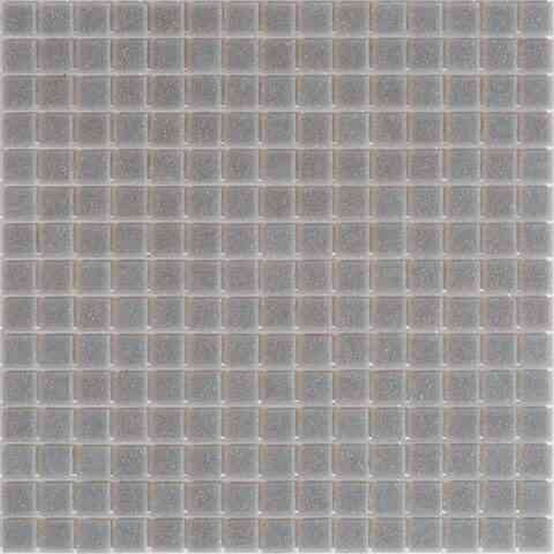 MiR Alma Solid Color Sandy Grey 12" x 12" Glass 0.8" Mosaic
