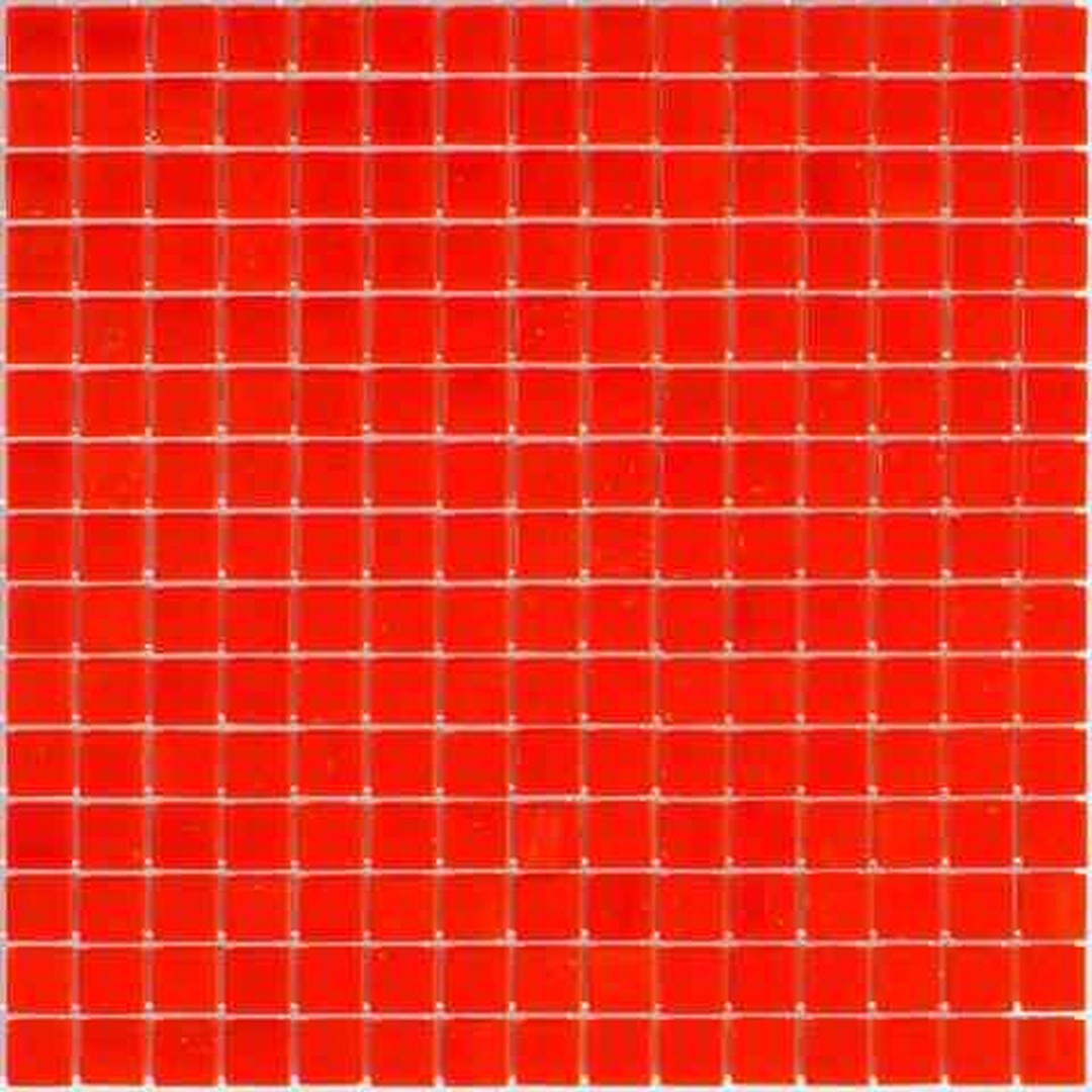 MiR Alma Solid Color Sandy Red 12" x 12" Glass 0.8" Mosaic