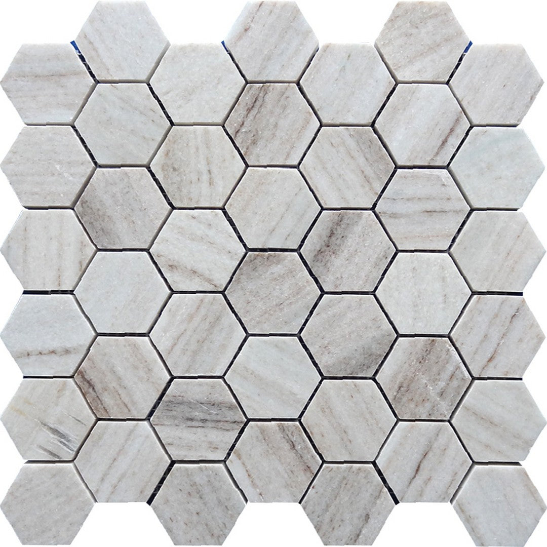 MiR Sahara 11.7" x 11.9" Honed Natural Stone 1.9" Hexagon Mosaic