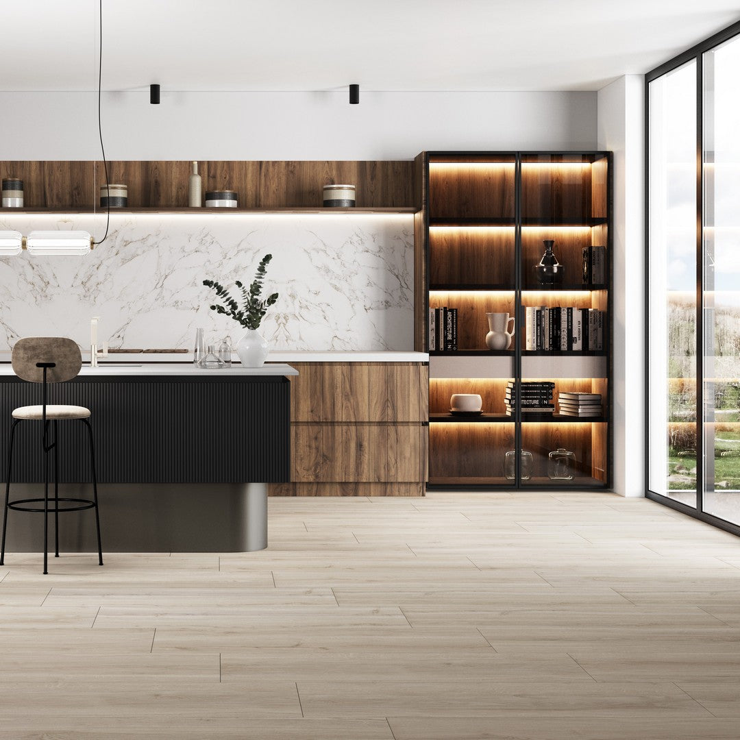 Tesoro-Venatto-10-x-60-Rectified-Matte-Porcelain-Wood-Tile-Almond