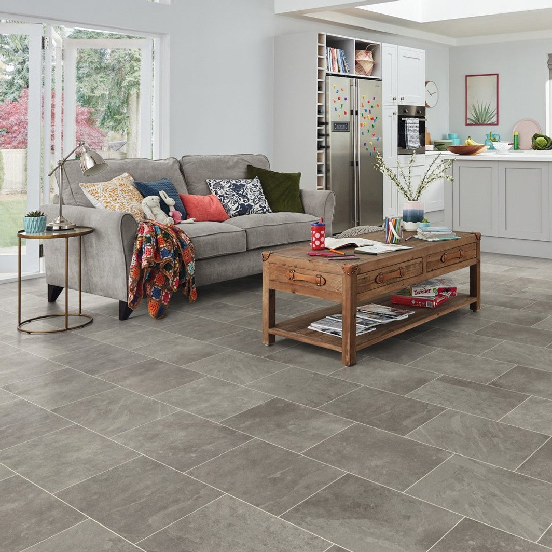 Karndean-knight-Rigid-Core-12-x-18-Luxury-Vinyl-Tile-12mil-Grey-Riven-Slate