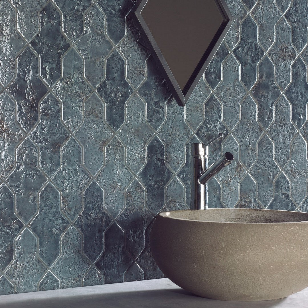 Crossville-Gibraltar-2.5-x-7-Semi-Gloss-Amulet-Shape-Porcelain-Tile-Blue