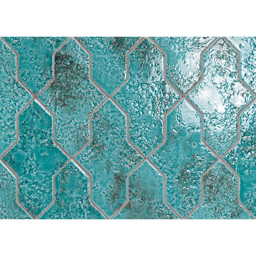 Crossville-Gibraltar-2.5-x-7-Semi-Gloss-Amulet-Shape-Porcelain-Tile-Turquoise