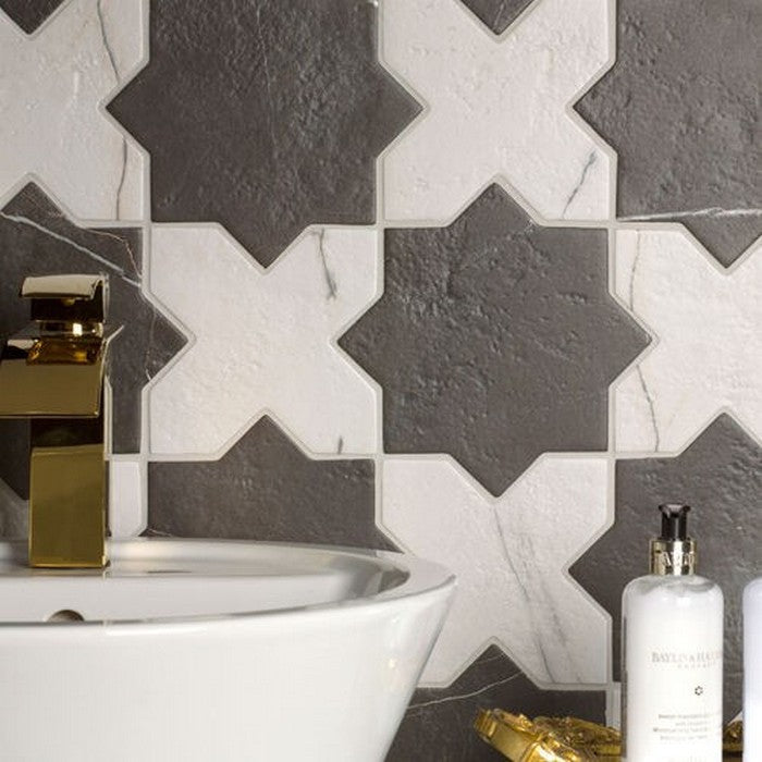 Crossville-Marmol-6-x-6-Matte-Porcelain-Star-Tile-Marron