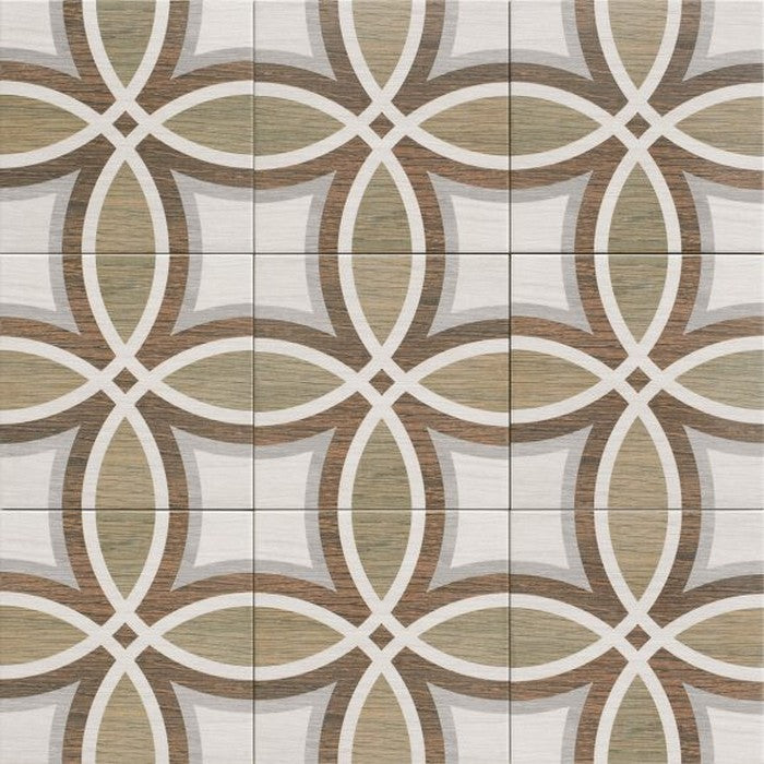 Crossville Pacific 8" x 8" Matte Deco Porcelain Tile