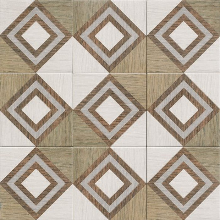 Crossville Pacific 8" x 8" Matte Deco Porcelain Tile