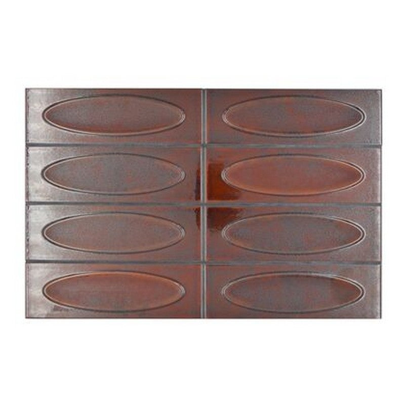 Crossville Vintage 2.56" x 7.87" Oval Texture Glossy Ceramic Wall Tile