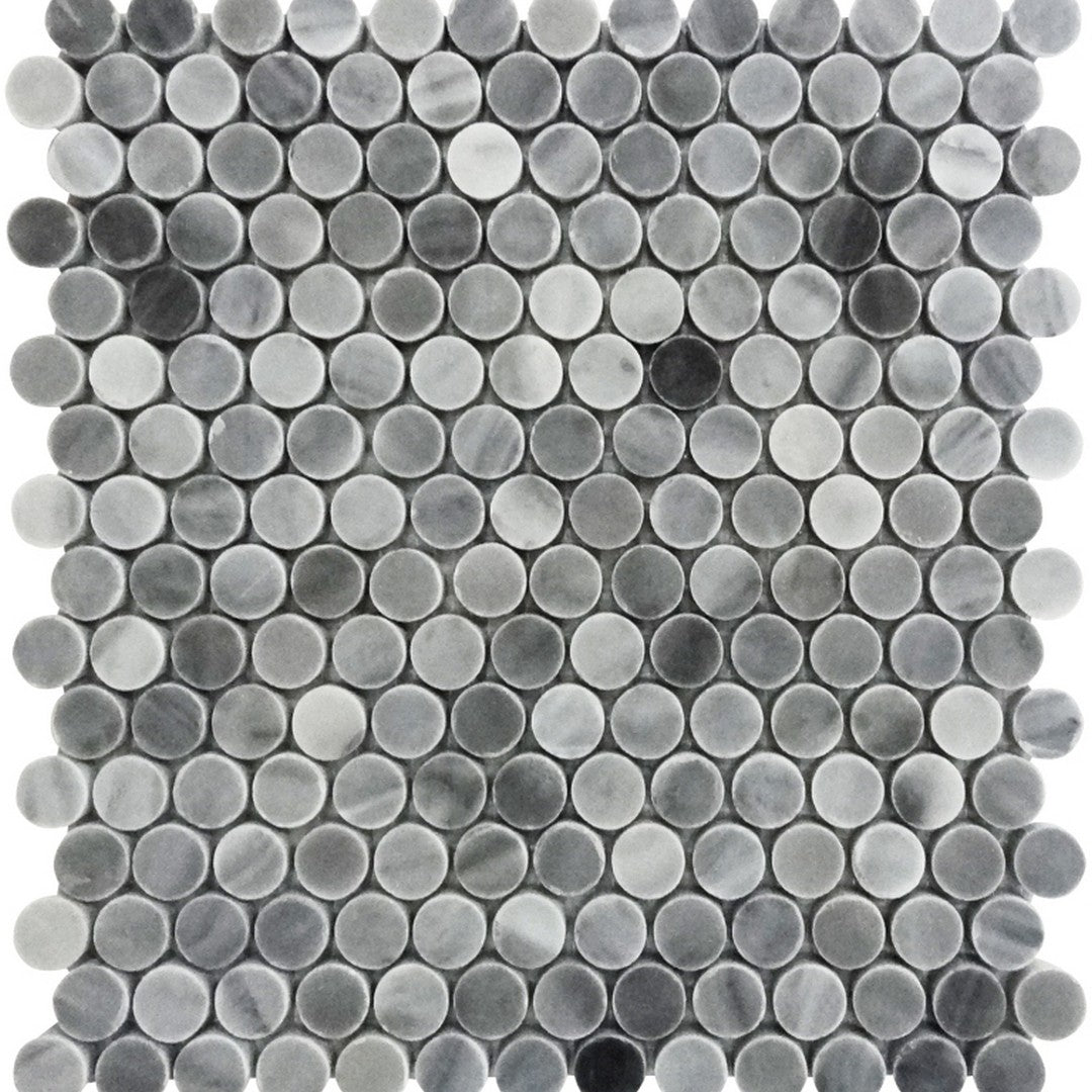 MiR Seattle 11.3" x 12.3" Polished Marble 0.8" Round Mosaic