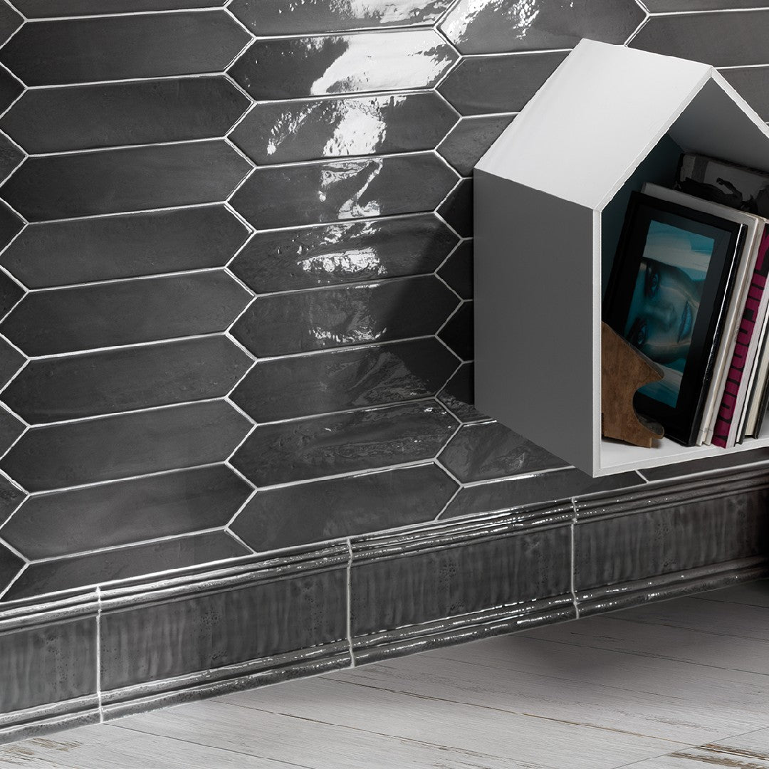 Settecento-Crayons-3-x-12-Glossy-Picket-Ceramic-Wall-Tile-Charcoal