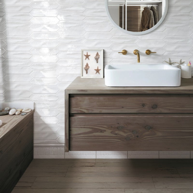 Settecento-Crayons-3-x-12-Glossy-Picket-Ceramic-Wall-Tile-Bright-White