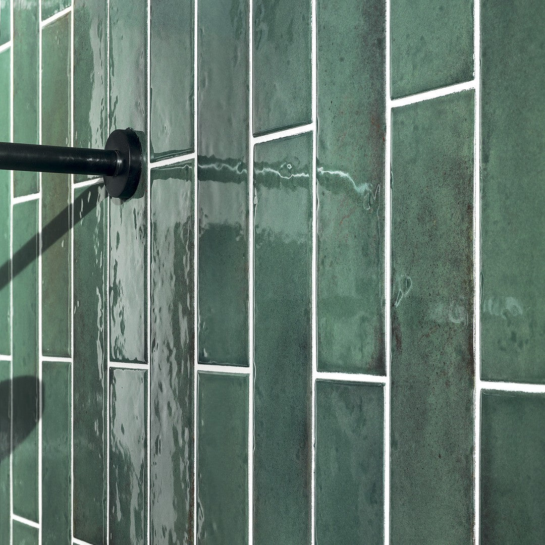 Settecento-Oxida-3-x-12-Glossy-Porcelain-Wall-Tile-Green
