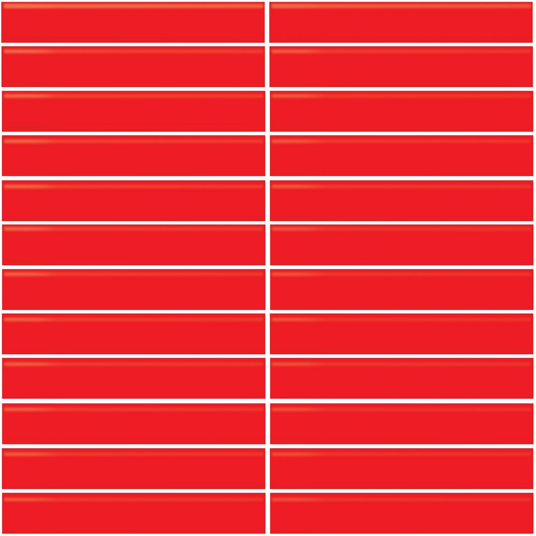 Daltile Color Wheel Mosaic 10" x 12" Ceramic 1x6" Straight Joint Mosaic