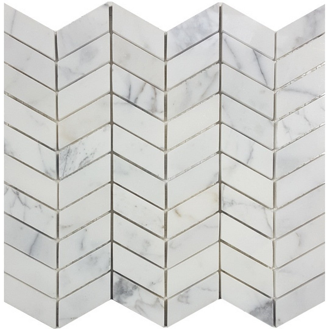 Tesoro Metropolitan 9.88" x 10.63" Polished Chevron Natural Stone Mosaic