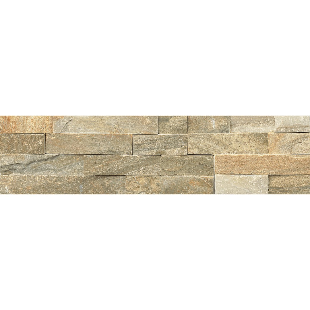 Bedrosians Slate Amber Gold 6" x 24" Natural Cleft Ledger Corner