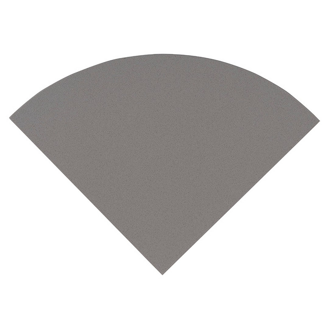 MS International Engineered Gray Polished Marble Corner Shelf 9" Radius Beveled