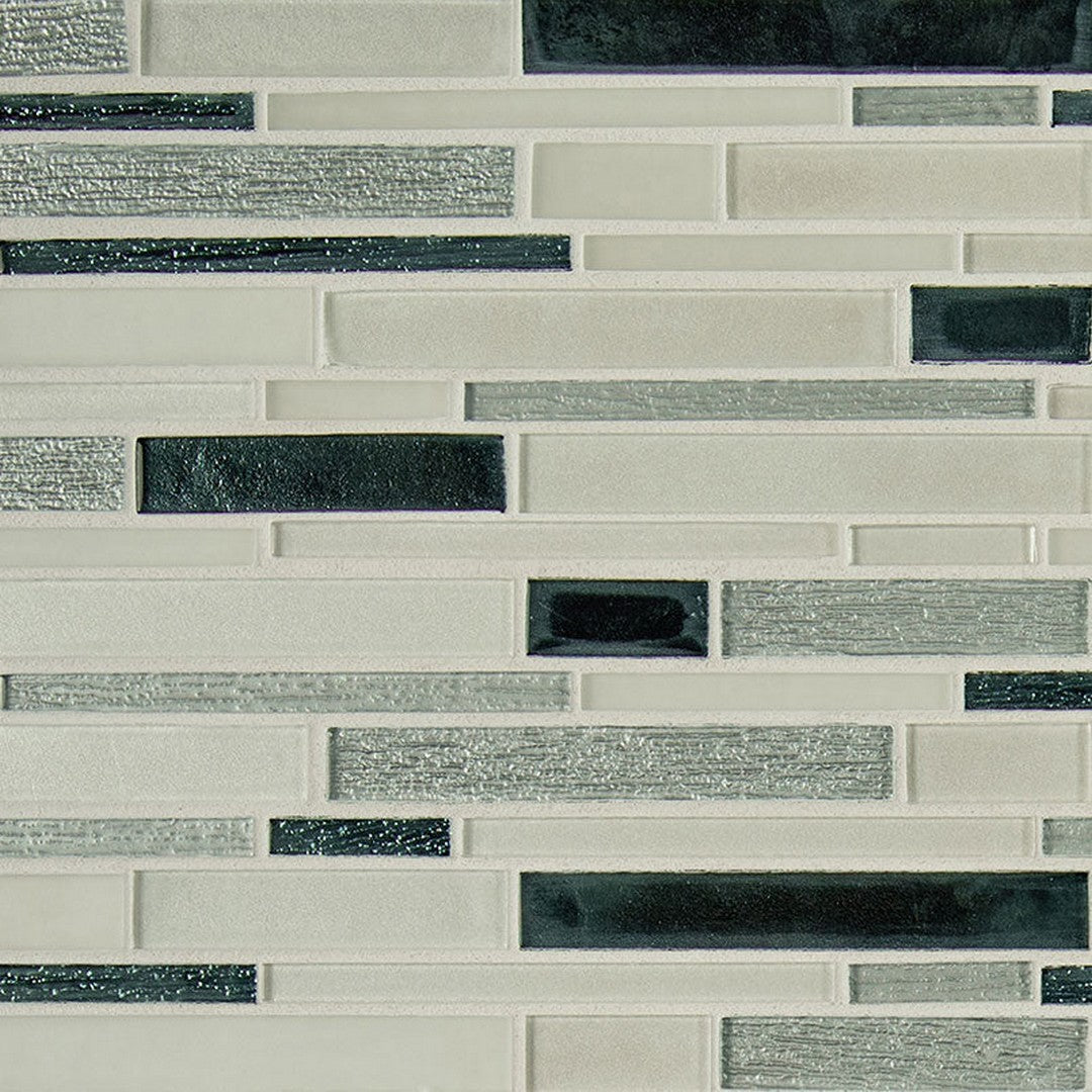 MS International Decorative Blend 12" x 12" Glass & Stone Mosaic