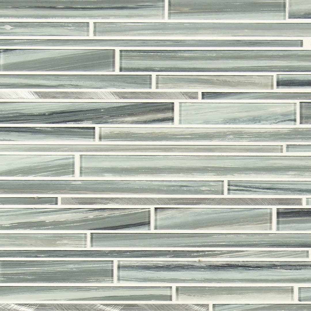 MS International Decorative Blend 12" x 12" Glass & Stone Mosaic