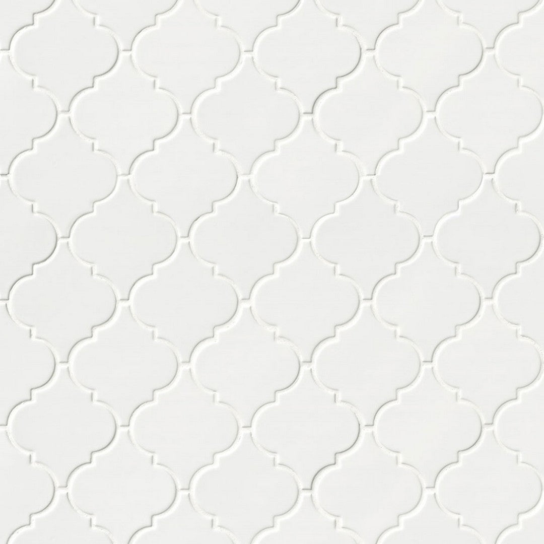 MS International Highland Park 10.83" x 15.50" Glossy Arabesque Ceramic Mosaic