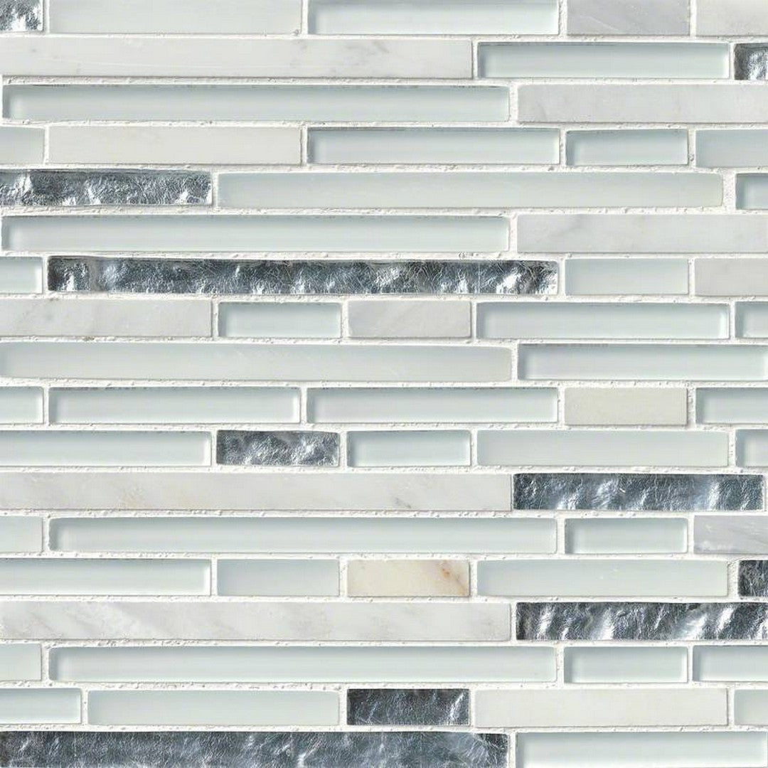 MS International Decorative Blend 12" x 12" Glass & Stone Mosaic