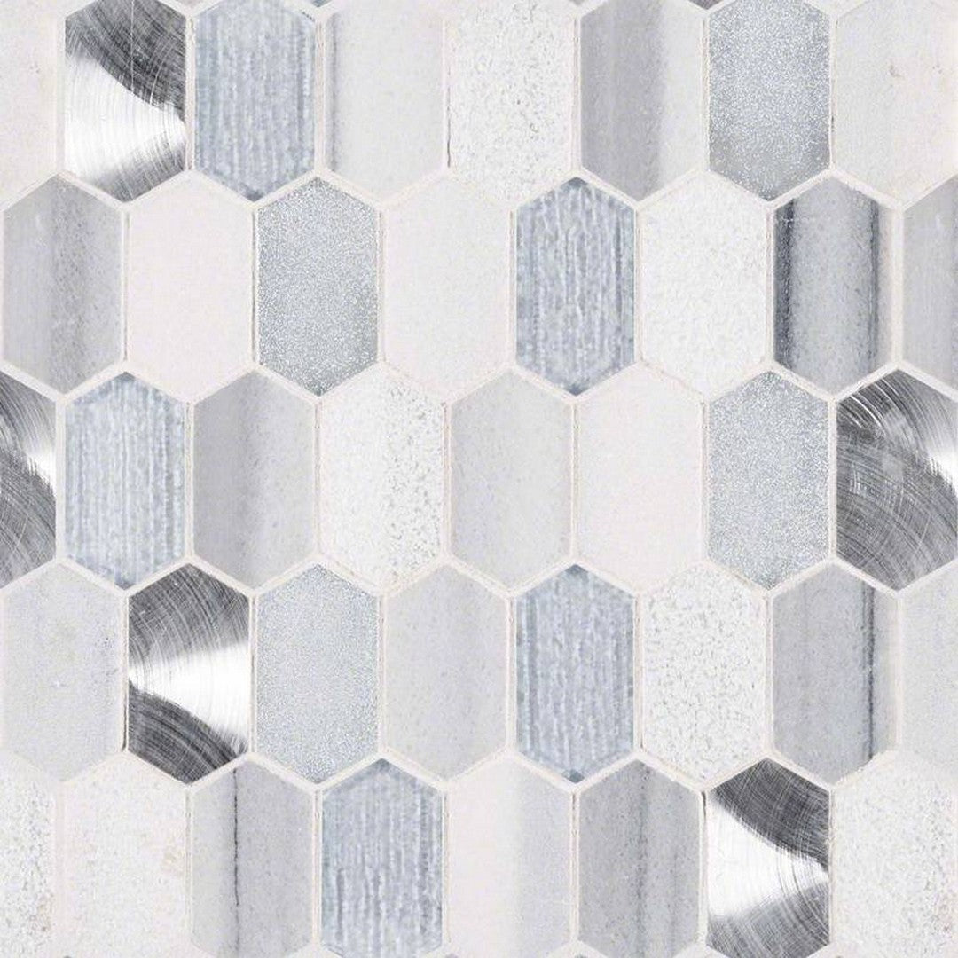 MS International Decorative Blend 12" x 12" Glass & Stone Mosaic