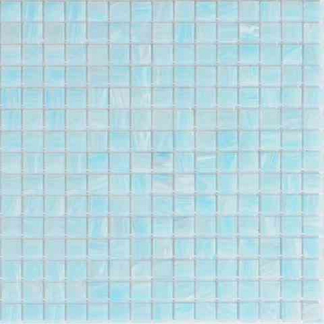 MiR Alma Solid Color Stella Blue 12" x 12" Glass 0.8" Mosaic