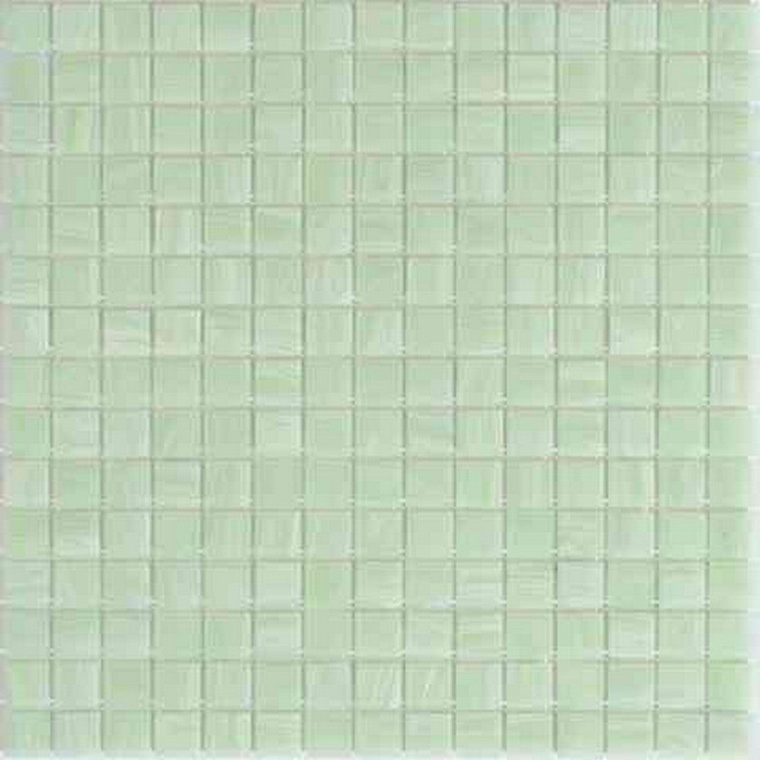 MiR Alma Solid Color Stella Green 12" x 12" Glass 0.8" Mosaic