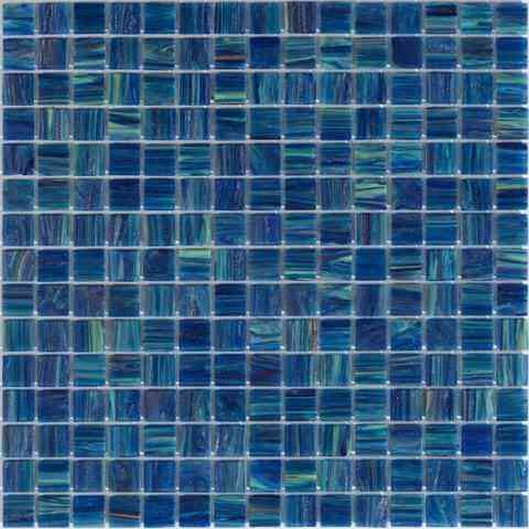 MiR Alma Solid Color Stella Green 12" x 12" Glass 0.8" Mosaic