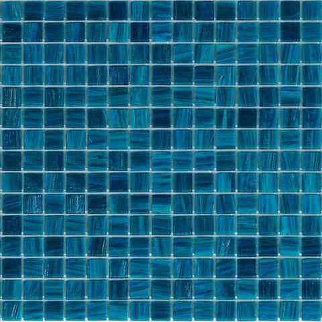 MiR Alma Solid Color Stella Green 12" x 12" Glass 0.8" Mosaic