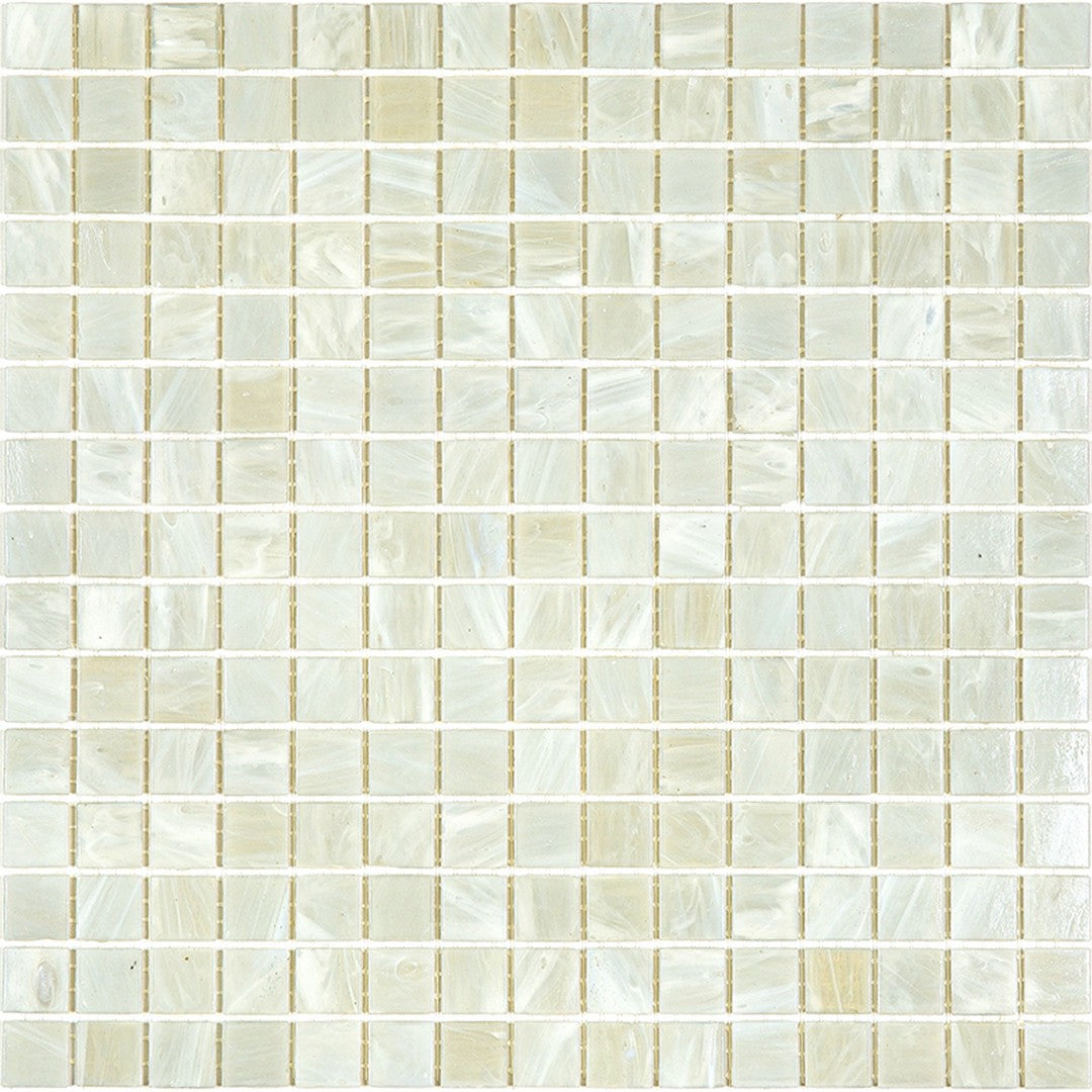 MiR Alma Solid Color Stella Grey 12" x 12" Glass 0.8" Mosaic