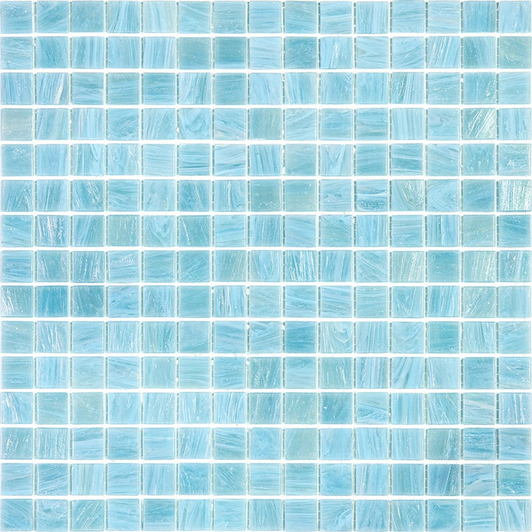 MiR Alma Solid Color Stella Grey 12" x 12" Glass 0.8" Mosaic