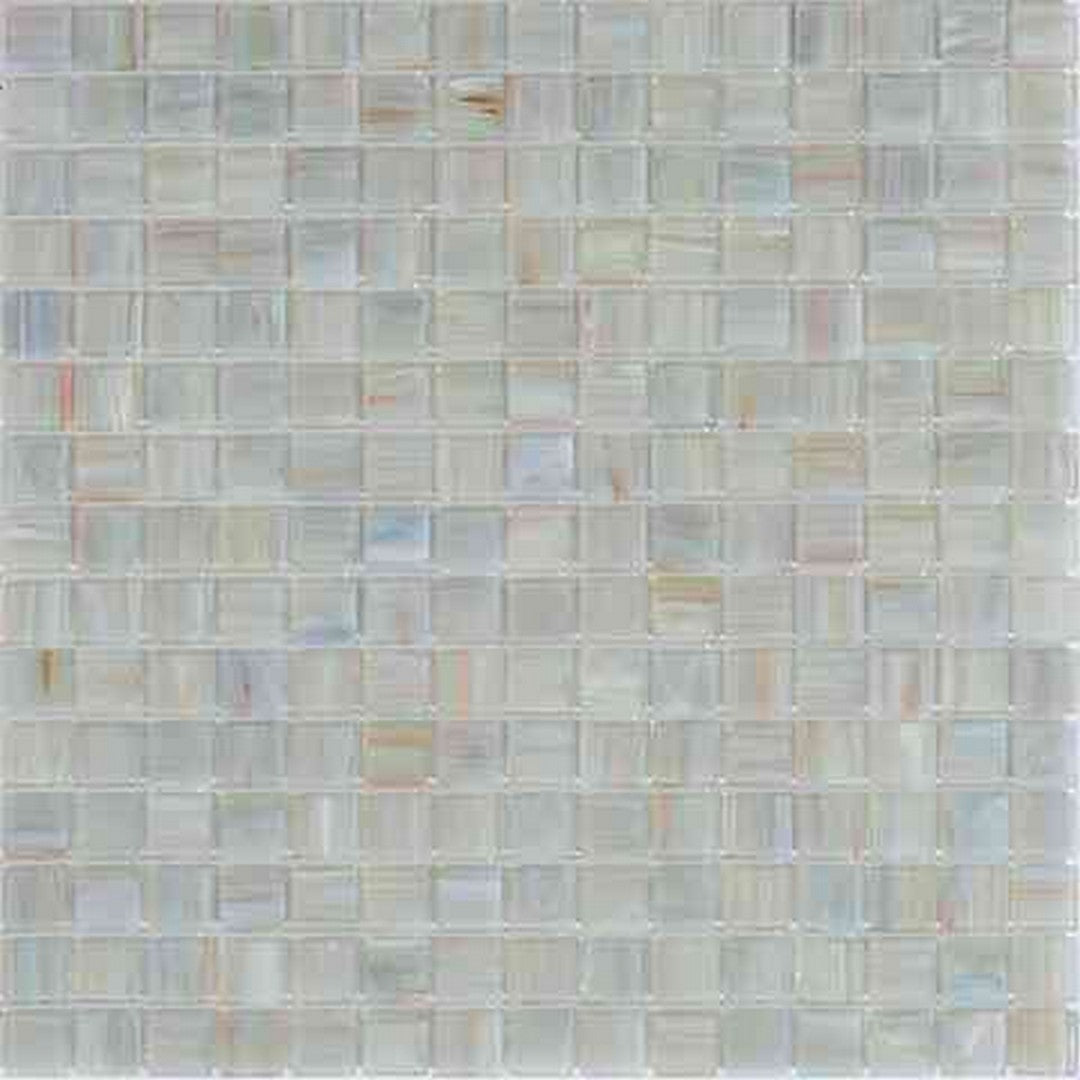 MiR Alma Solid Color Stella Grey 12" x 12" Glass 0.8" Mosaic